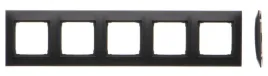 simon-54-ramka-pieciokrotna-5x-dr5-premium-poziom-pion-czarny-mat