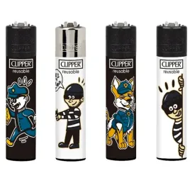 4-x-zapalniczka-gazowa-clipper-cops-and-robbers-cala-kolekcja