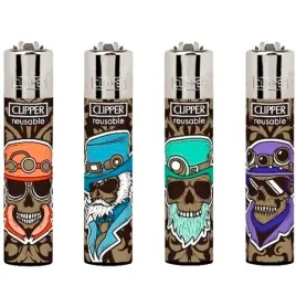 4-x-zapalniczka-gazowa-clipper-marked-skulls-3-cala-kolekcja