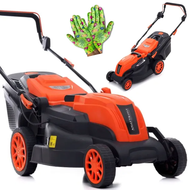 KOSIARKA ELEKTRYCZNA DO TRAWY KOSZ 45L REGULACJA DUŻY KOSZ 45L 2600W GRATIS