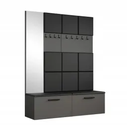 czarna-garderoba-przedpokoj-162cm-margo-panele-tapicerowane-mr-5-kolorow