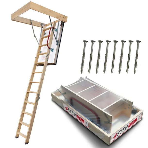 Schody Strychowe NORDIC 0,44 W/m2K 120x80 Dodatkowa Uszczelka Wkręty GRATIS