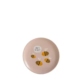 talerz-annbee-z-pszczola-rozowy-16-cm-homla