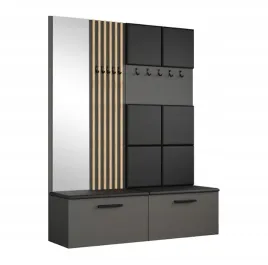 czarna-garderoba-przedpokoj-162cm-margo-panele-tapicerowane-mr-5-kolorow