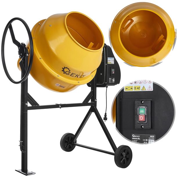 BETONIARKA BUDOWLANA MIESZARKA 120L 230V 550W – ŻELIWNY WIENIEC GEKO
