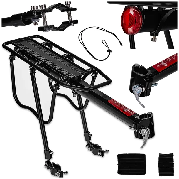 BAGAŻNIK ROWEROWY TYLNY ALUMINIOWY UDŹWIG 50KG TURYSTYCZNY MTB