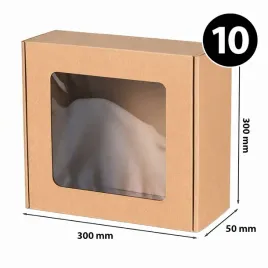pudelko-fasonowe-z-okienkiem-eko-braz-300x300x50mm-ozdobne-10-sztuk
