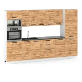 meble-kuchenne-zestaw-300-cm-dab-wotan-nowoczesne-modulowe-pojemne-szafki