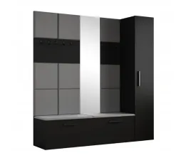 czarna-garderoba-przedpokoj-202cm-margo-panele-tapicerowane-mr-5-kolorow