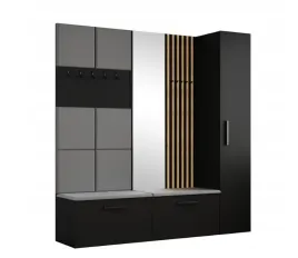 czarna-garderoba-przedpokoj-202cm-margo-panele-tapicerowane-mr-5-kolorow