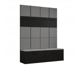 czarna-garderoba-przedpokoj-162cm-margo-panele-tapicerowane-mr-5-kolorow