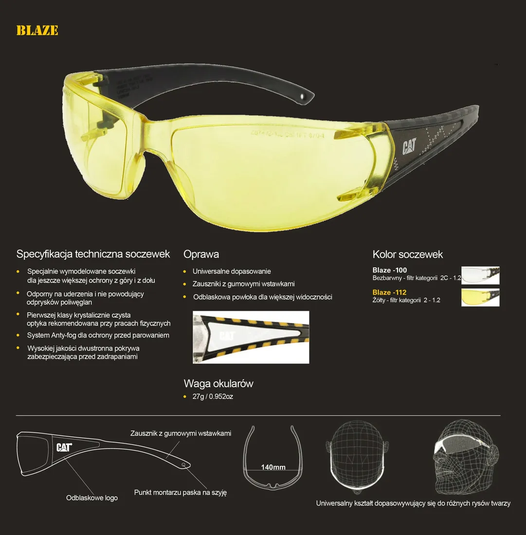 okulary-ochronne-cat-blaze-112-stan-nowy