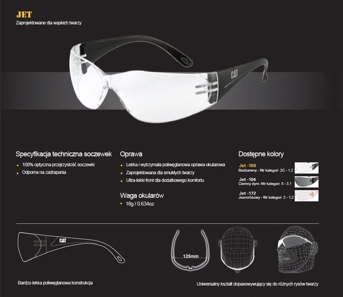 okulary-ochronne-cat-jet-100-stan-nowy-model-jet-100