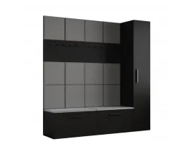czarna-garderoba-przedpokoj-202cm-margo-panele-tapicerowane-mr-5-kolorow