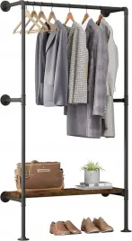 woltu-wieszak-na-ubrania-scienne-30x103x187-czarny