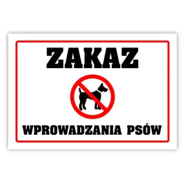 tablica-laminowana-a5-zakaz-wprowadzania-psow