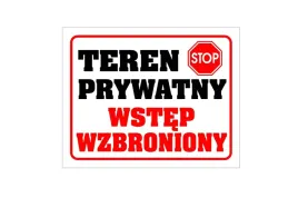 tablica-pvc-30x24cm-teren-prywatny-wstep-wzbroniony