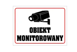 Zdjęcie produktu Tabliczka pcv OBIEKT MONITOROWANY 29x40