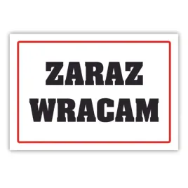 tablica-laminowana-a5-zaraz-wracam