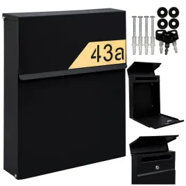 skrzynka-pocztowa-na-listy-poczte-czarna-laminat-napis-adres-ulica-numer