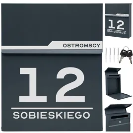 personalizowana-czarna-skrzynka-pocztowa-na-listy-wyposazona-w-miejsce-na-adres-i-numer-domu