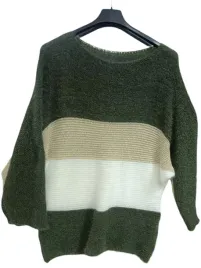 stylowy-cieply-sweter-puszysty-zlota-nitka-paski-125-biust-zielen