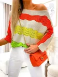 sweter-azurowy-paski-rozm-40-42