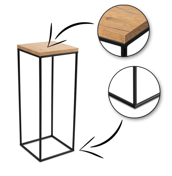 kwietnik-stojacy-60-cm-basicloft-czarny-blat-mdf-stan-nowy-kolor-czarny-bezowy