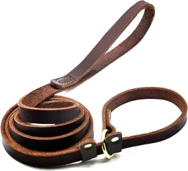 smycz-dla-psa-wellbro-15m-x-18cm-brazowa-ze-skory-regulowana-wytrzymala