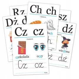 plansze-edukacyjne-dwuznaki-zestaw-plansz-literki-a5-7-kart