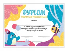 dyplom-wzorowego-przedszkolaka-ptaszek-zakonczenie-roku-a4