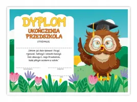 dyplom-ukonczenia-przedszkola-sowa-zakonczenie-roku-a4