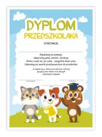 dyplom-przedszkolaka-zwierzaki-zakonczenie-roku-przedszkolnego-a4