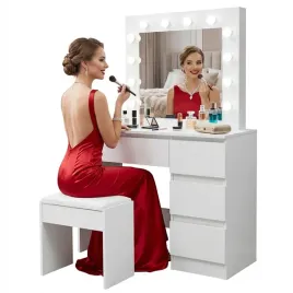biala-toaletka-mdf-kosmetyczna-z-lustrem-12xled-szuflady-taboret-hollywood