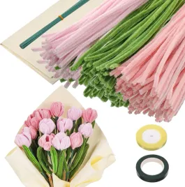 kolorowe-druty-florystyczne-dekoracyjne-papier-krepowy-zestaw-roz-zielony