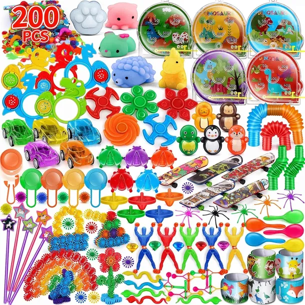 UPOMINKI PREZENTOWE DLA DZIECI FIDGET TOY WYPEŁNIENIE PINIATY 200 SZTUK