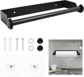 uchwyt-na-recznik-papierowy-scienny-stalowy-sruby-montazowe-zestaw-czarny