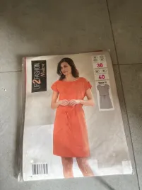 pomaranczowa-sukienka-lniana-up2fashion-modern-nowa