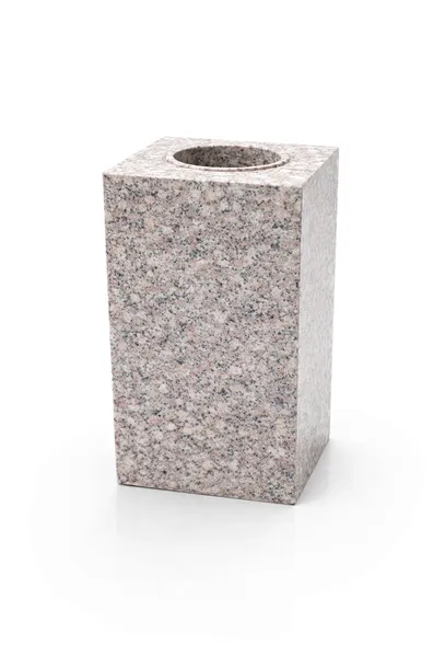 Wazon Granitowy na Nagrobek Cmentarny Brąz Królewski 28cm Kwadrat Granit