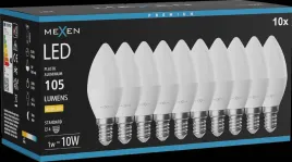 mexen-nova-10x-zarowka-led-e14-c37-1w-ciepla-3000k-105-lm-l102-e14-