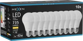 mexen-nova-10x-zarowka-led-e27-a60-7w-ciepla-3000k-735-lm-l100-e27-