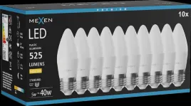 mexen-nova-10x-zarowka-led-e27-c37-5w-ciepla-3000k-525-lm-l102-e27-