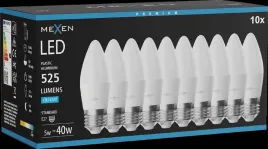 mexen-nova-10x-zarowka-led-e27-c37-5w-zimna-6500k-525-lm-l102-e27-0