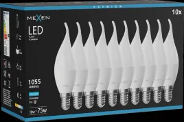 mexen-nova-10x-zarowka-led-plomyk-e14-c37-10w-zimna-6500k-1055-lm-l