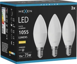 mexen-nova-3x-zarowka-led-e14-c37-10w-ciepla-3000k-1055-lm-l102-e14