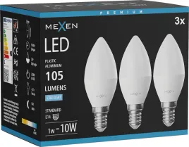 mexen-nova-3x-zarowka-led-e14-c37-1w-zimna-6500k-105-lm-l102-e14-01