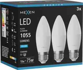 mexen-nova-3x-zarowka-led-e27-c37-10w-zimna-6500k-1055-lm-l102-e27-