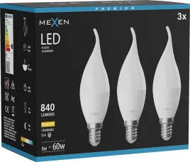 mexen-nova-3x-zarowka-led-plomyk-e14-c37-8w-ciepla-3000k-840-lm-l10