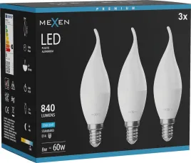 mexen-nova-3x-zarowka-led-plomyk-e14-c37-8w-zimna-6500k-840-lm-l106