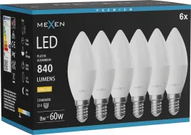 mexen-nova-6x-zarowka-led-e14-c37-8w-ciepla-3000k-840-lm-l102-e14-0
